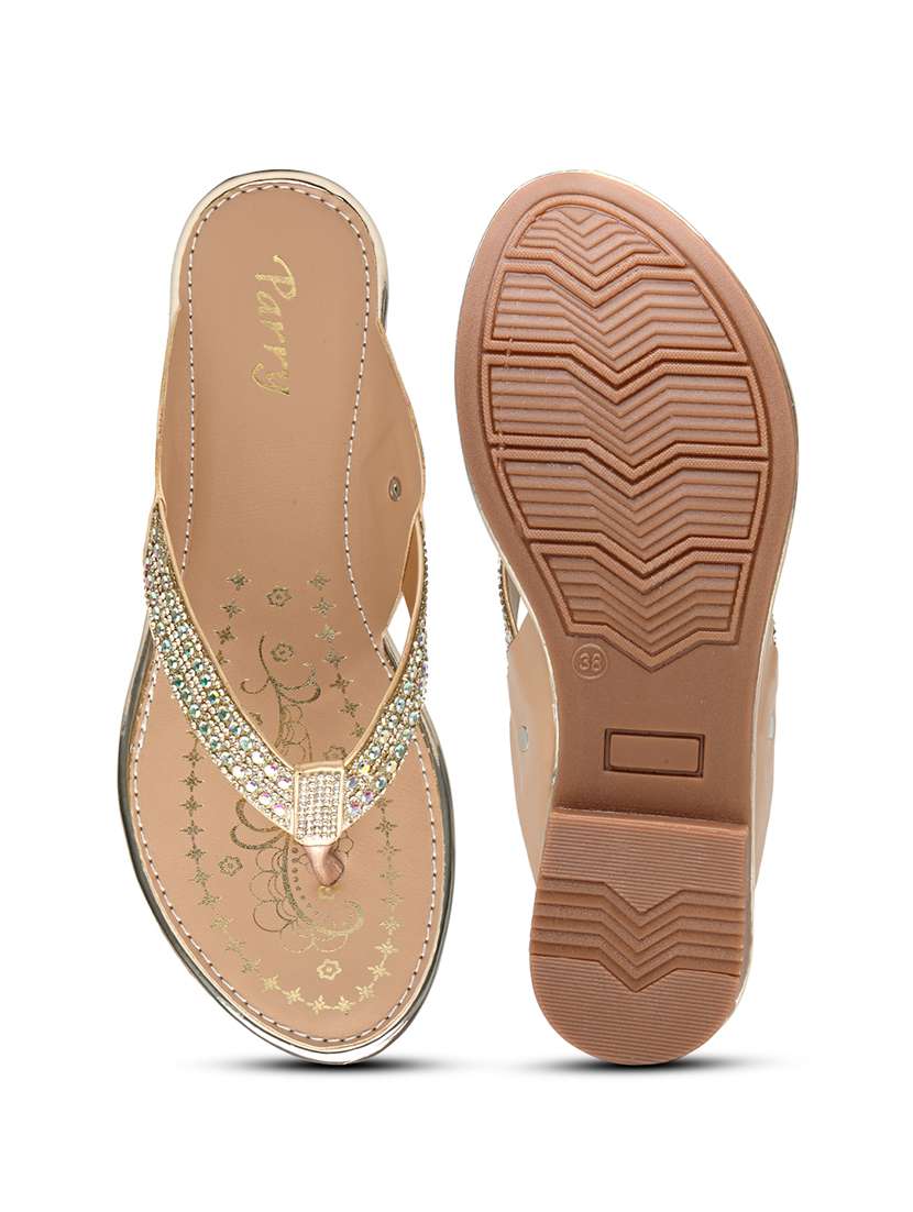 women embellished toe separator flats - 22572220 -  Standard Image - 4