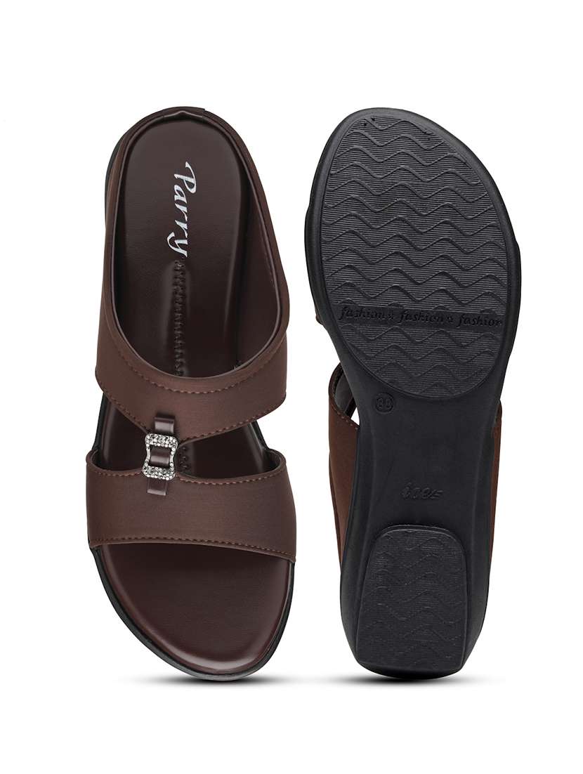 women solid slip on sandal - 22572221 -  Standard Image - 4
