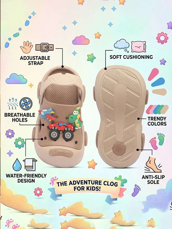 kids colourblocked back strap clogs - 22572558 -  Standard Image - 4