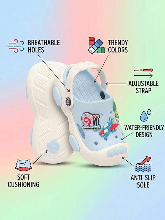 kids colourblocked back strap clogs - 22572561 -  Standard Image - 4