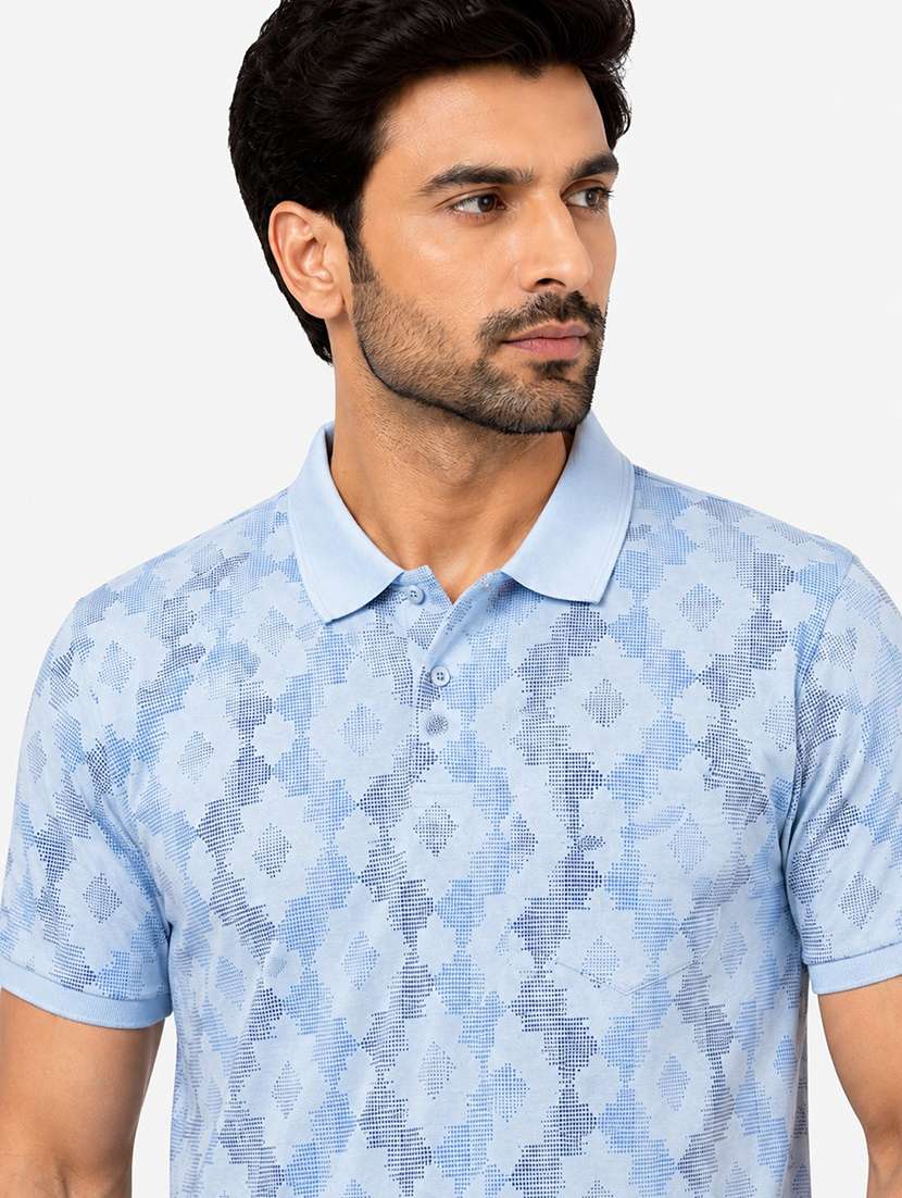 Men Printed Short Sleeves Polo T-shirt - 22572621 -  Standard Image - 1