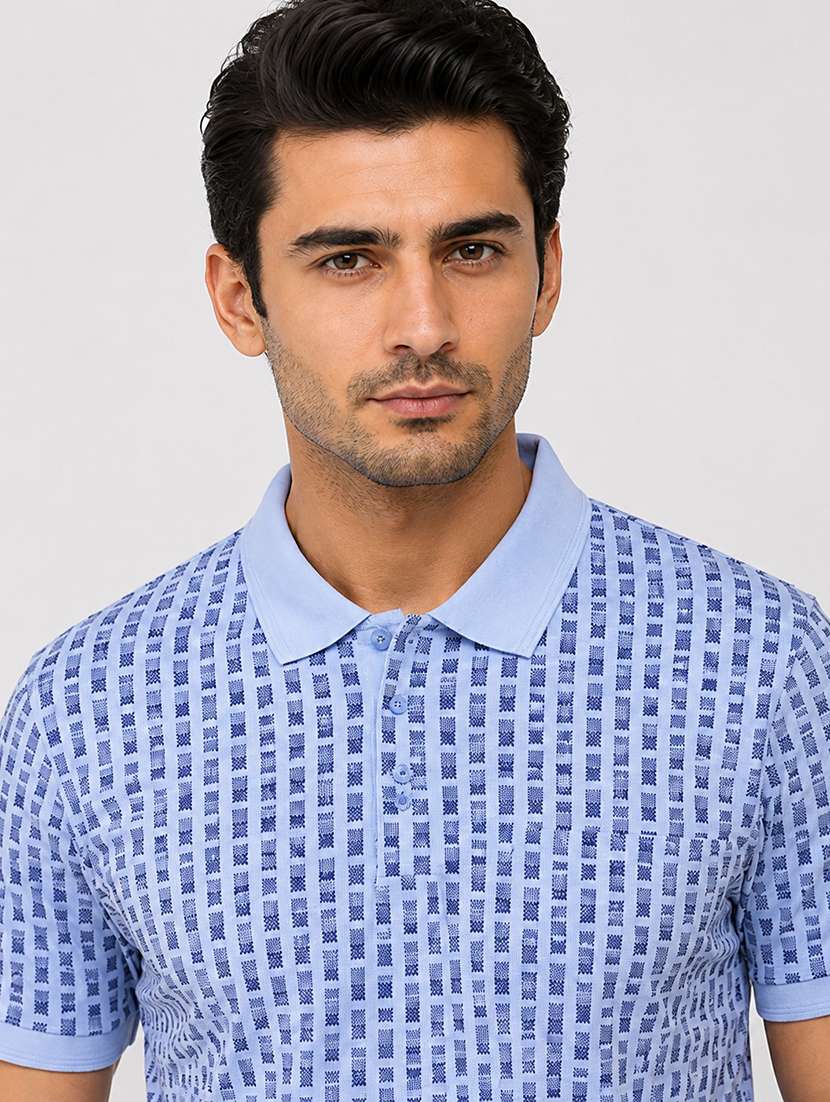 men self design short sleeves polo t-shirt - 22572623 -  Standard Image - 1