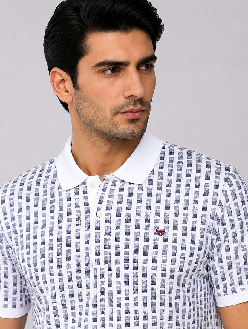 men printed short sleeves polo t-shirt - 22572624 -  Standard Image - 1