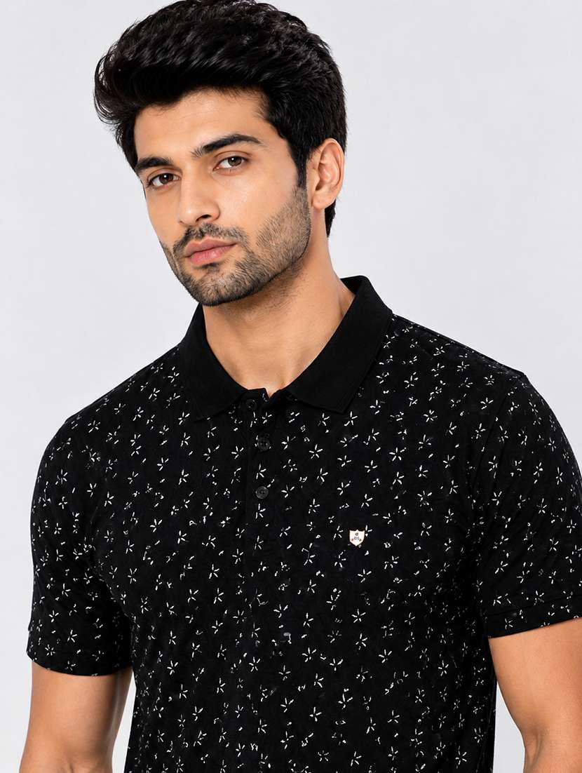 men printed short sleeves polo t-shirt - 22572632 -  Standard Image - 1