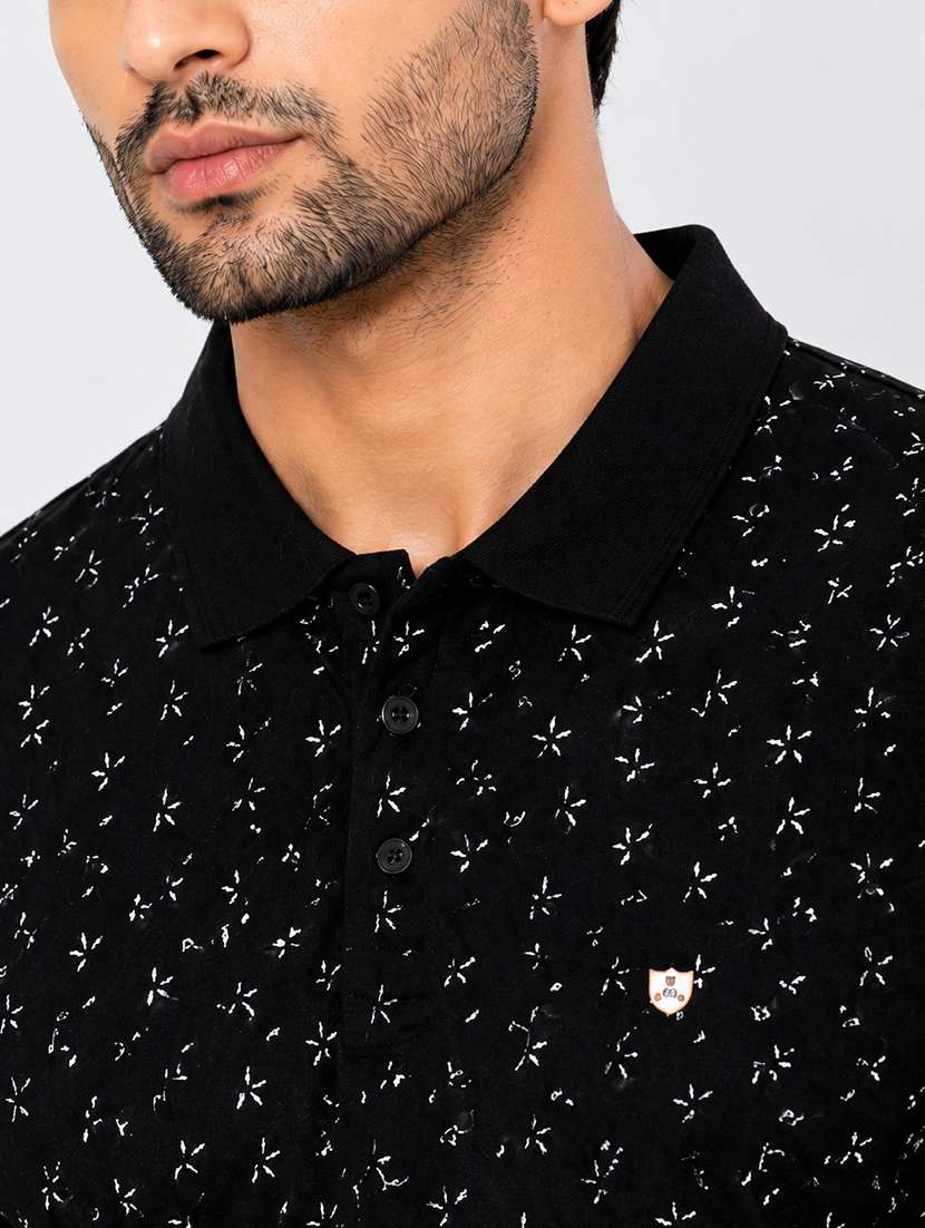 men printed short sleeves polo t-shirt - 22572632 -  Standard Image - 4