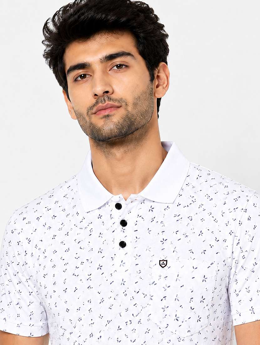 men printed short sleeves polo t-shirt - 22572633 -  Standard Image - 1