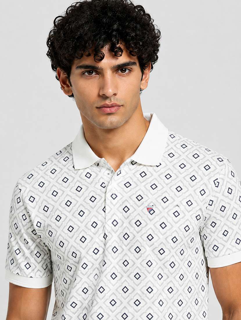 men printed short sleeves polo t-shirt - 22572639 -  Standard Image - 1