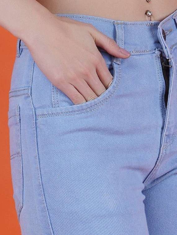 women solid id rise cargo jeans - 22572948 -  Standard Image - 1