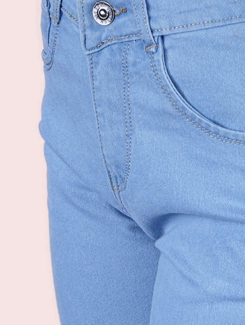 women solid high rise cargo jeans - 22572952 -  Standard Image - 1