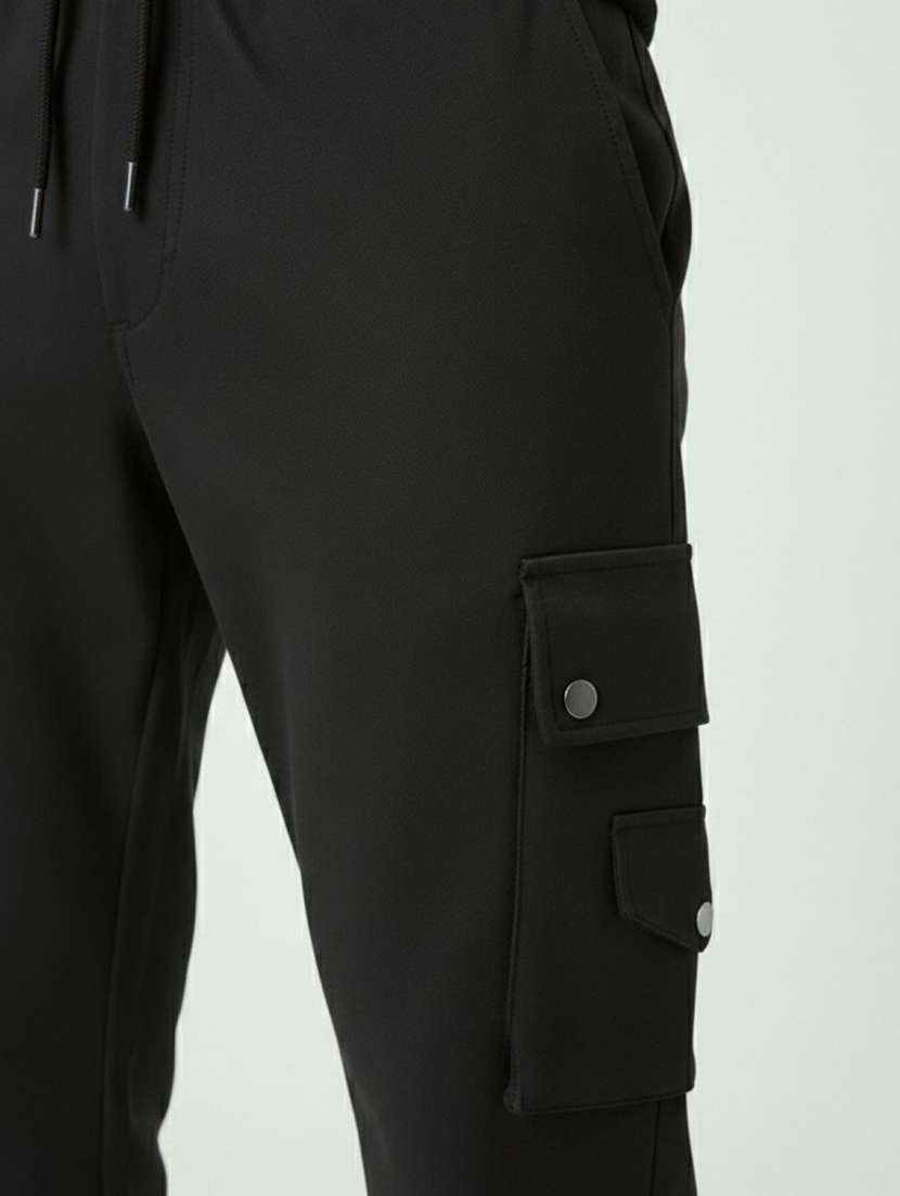men solid mid rise cargo pant - 22573072 -  Standard Image - 1