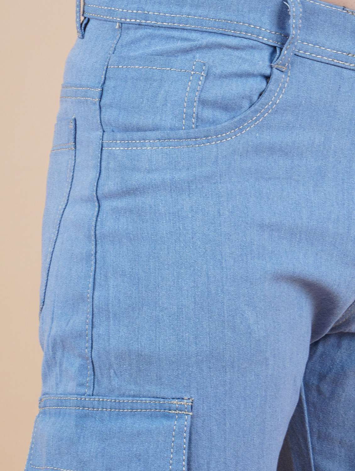 men solid mid rise cargo jeans - 22573114 -  Standard Image - 1