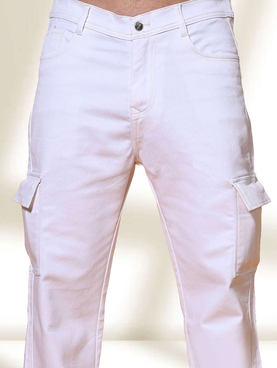 men solid mid rise cargo jeans - 22573116 -  Standard Image - 1