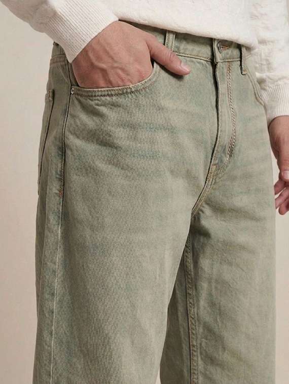 Men Washed Mid Rise Baggy Jeans - 22573136 -  Standard Image - 1