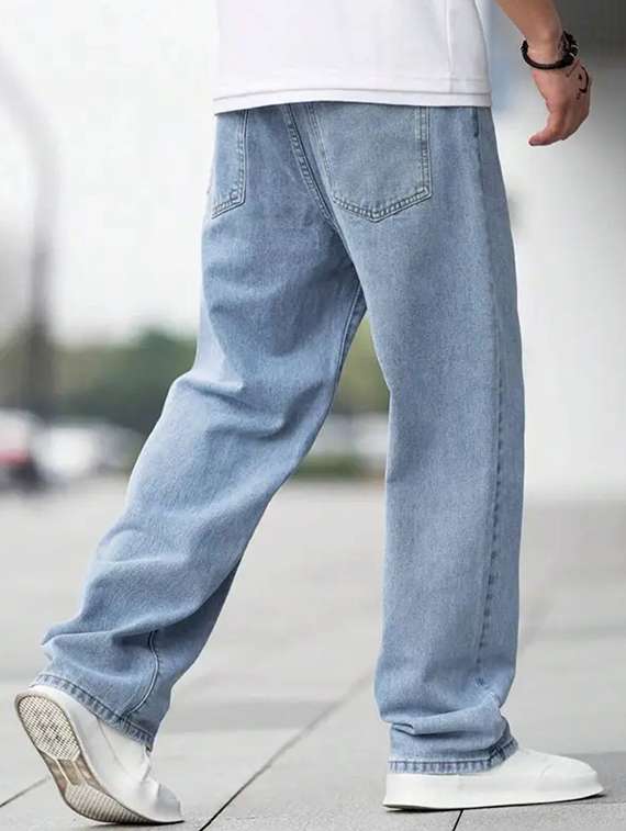 men washed mid rise relaxed fit jeans - 22573157 -  Standard Image - 4