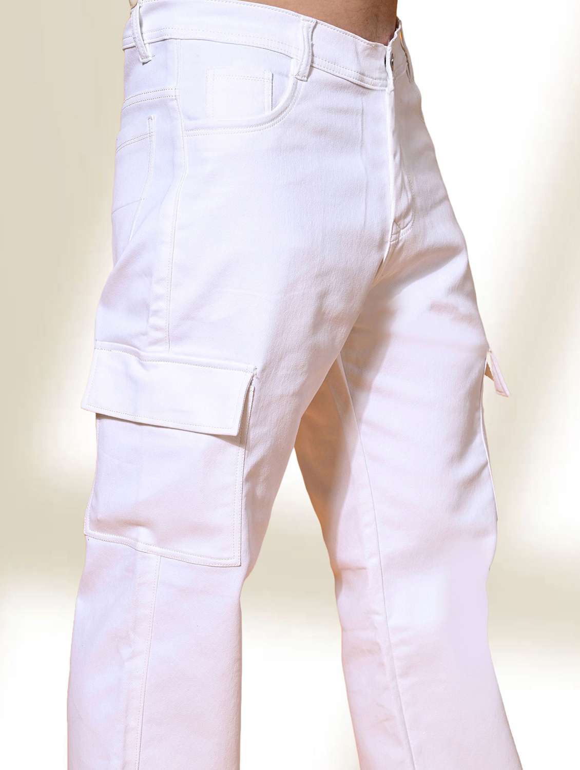 men solid mid rise cargo jeans - 22573161 -  Standard Image - 1