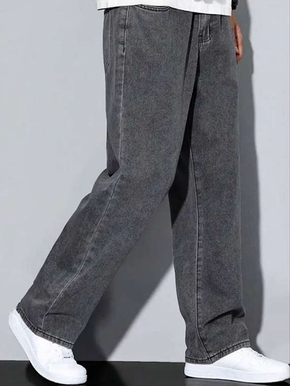 men washed mid rise relaxed fit jeans - 22573178 -  Standard Image - 1