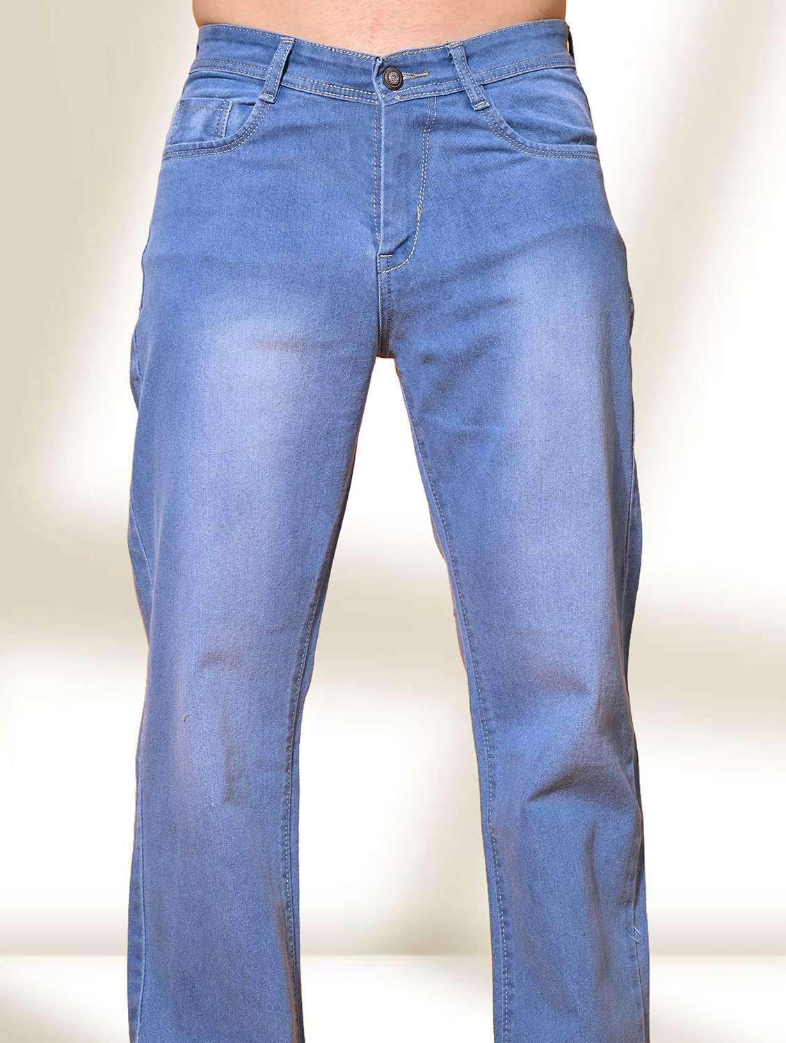 men washed mid rise straight jeans - 22573180 -  Standard Image - 1