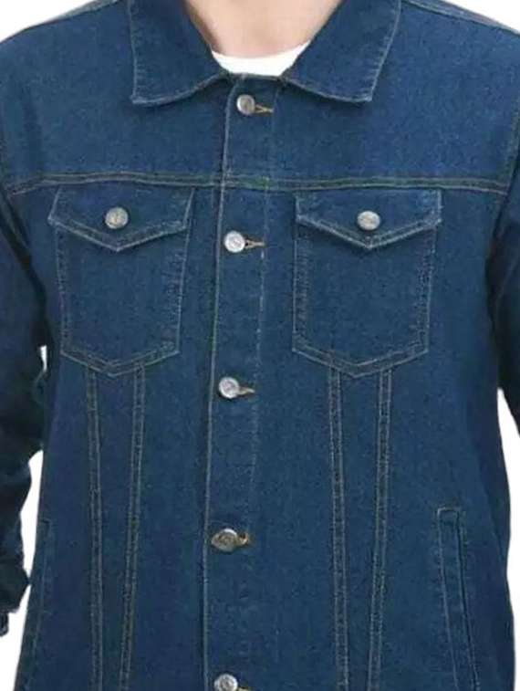 Men Solid Long Sleeves Denim Jacket - 22573237 -  Standard Image - 1