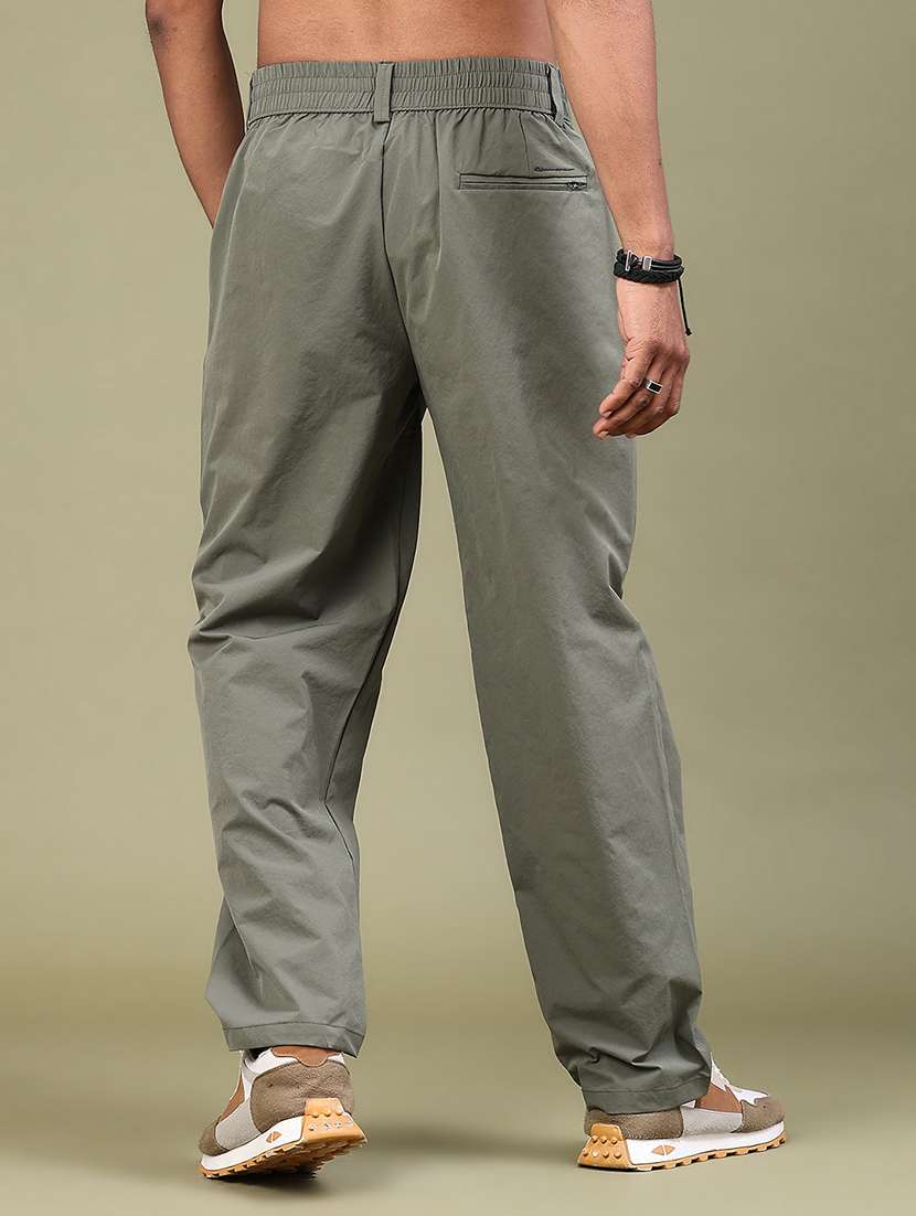 Men Solid Mid Rise Loose Fit Cargo - 22573310 -  Standard Image - 4