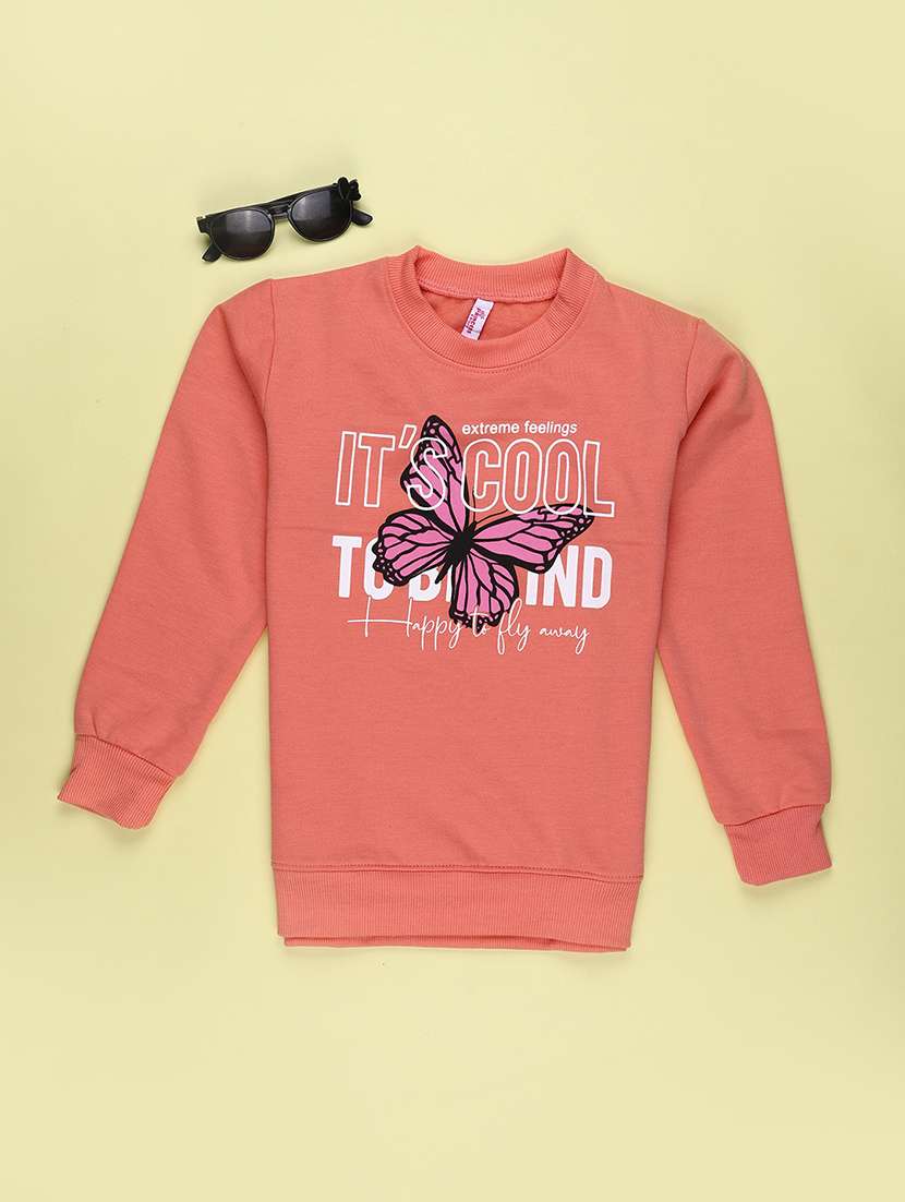 Girls Printed Long Sleeves Regular Fit Sweatshirt - 22573639 -  Standard Image - 1