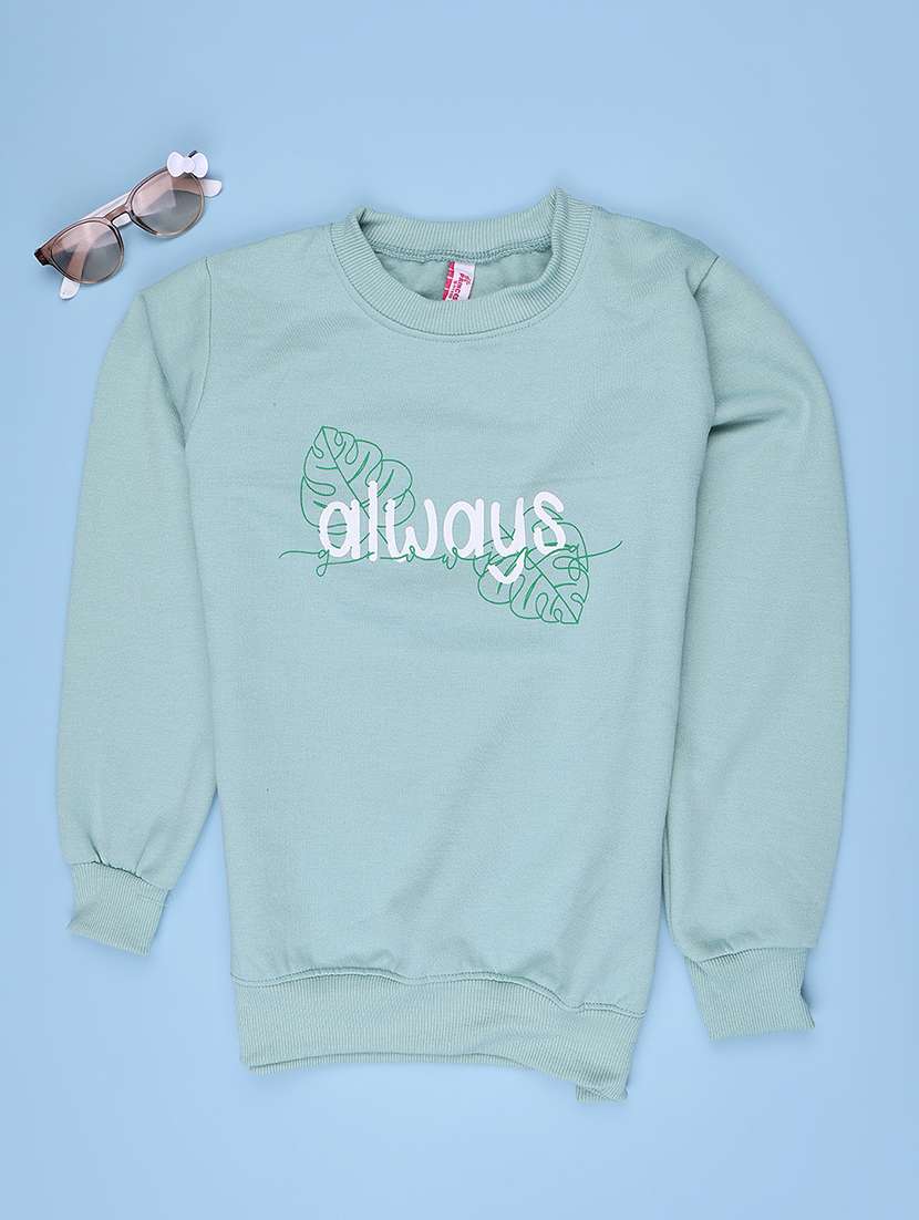 Girls Printed Long Sleeves Regular Fit Sweatshirt - 22573656 -  Standard Image - 1