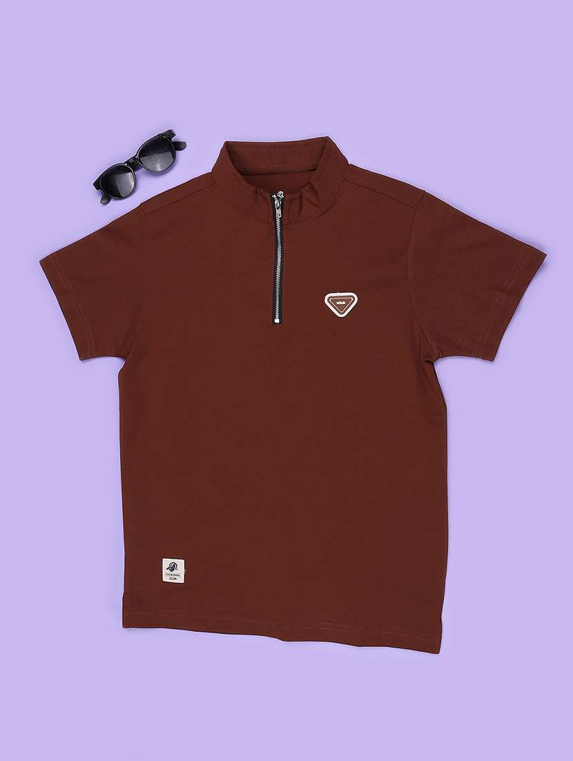 boys solid short sleeves regular fit  t-shirt - 22574210 -  Standard Image - 1