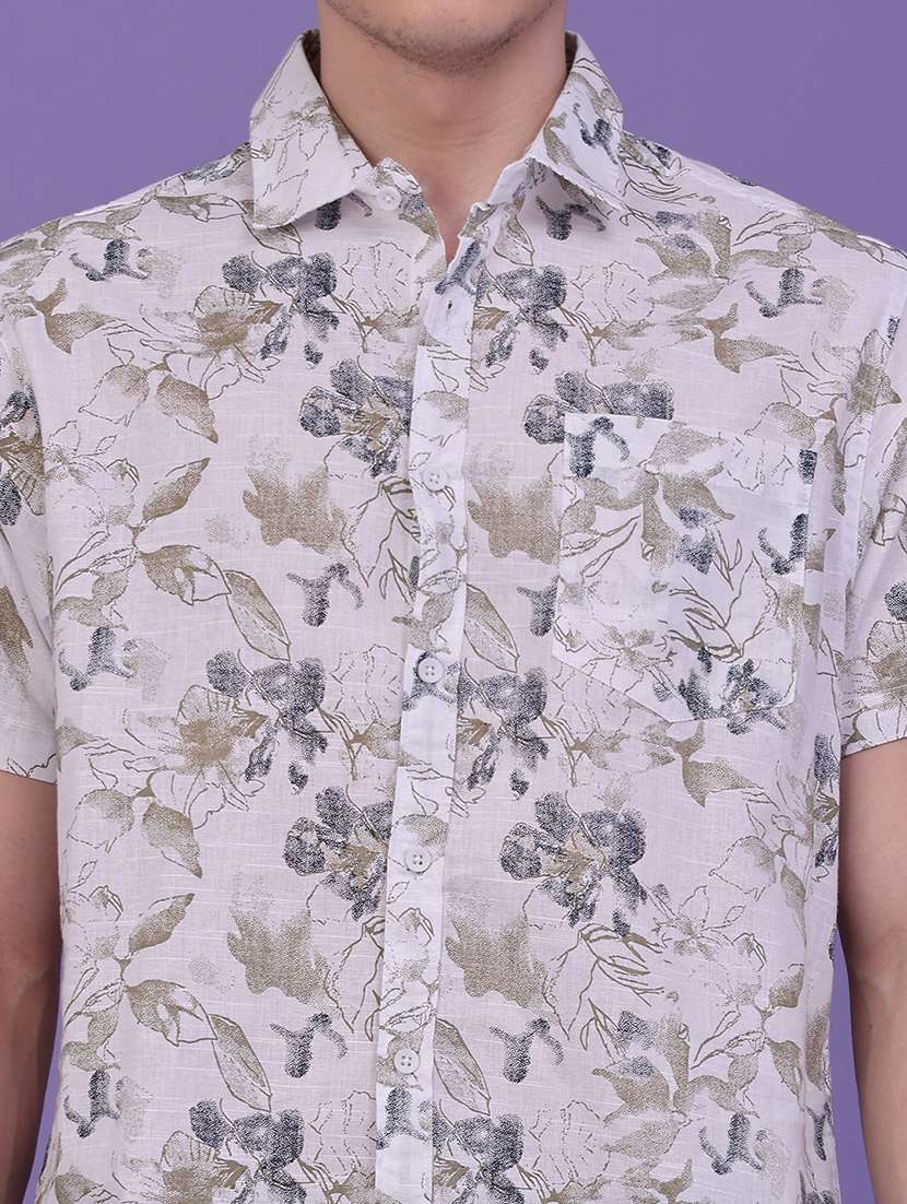 Men Printed Short Sleeve Regular Fit Casual Shirt - 22574220 -  Standard Image - 1