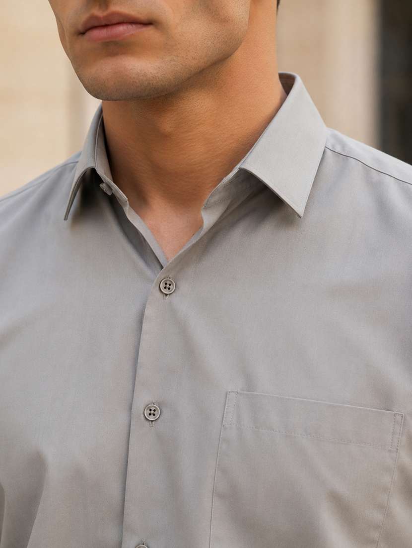 men solid long sleeves formal shirt - 22574293 -  Standard Image - 1