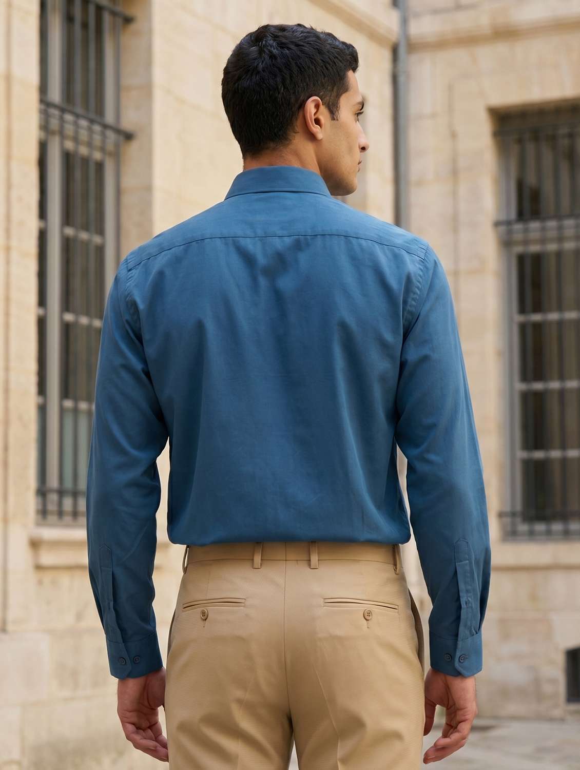 Men Solid Long Sleeves Formal Shirt - 22574294 -  Standard Image - 4