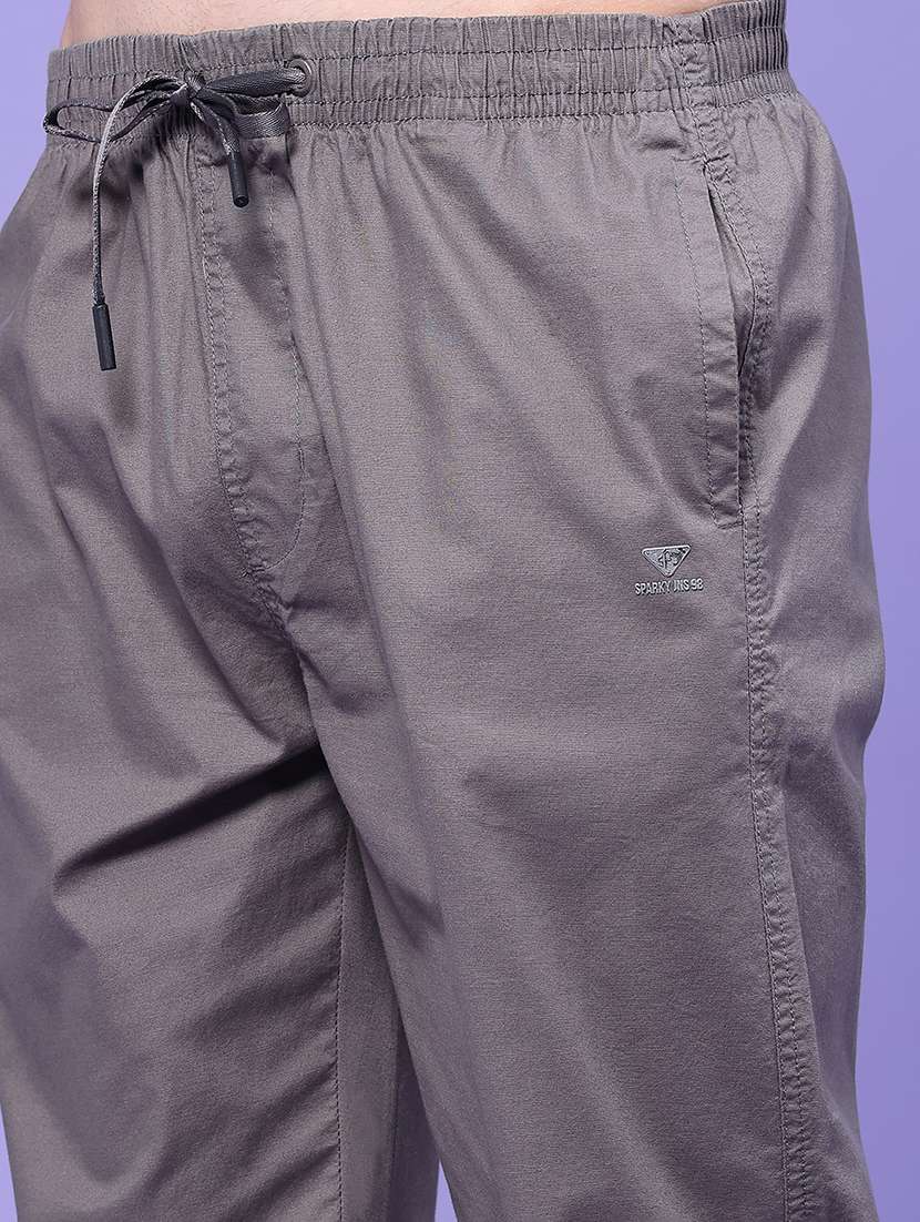 Men Solid Mid Rise Full Length Track Pant - 22574354 -  Standard Image - 1