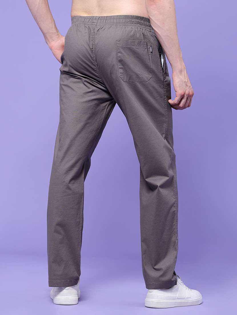 Men Solid Mid Rise Full Length Track Pant - 22574354 -  Standard Image - 4