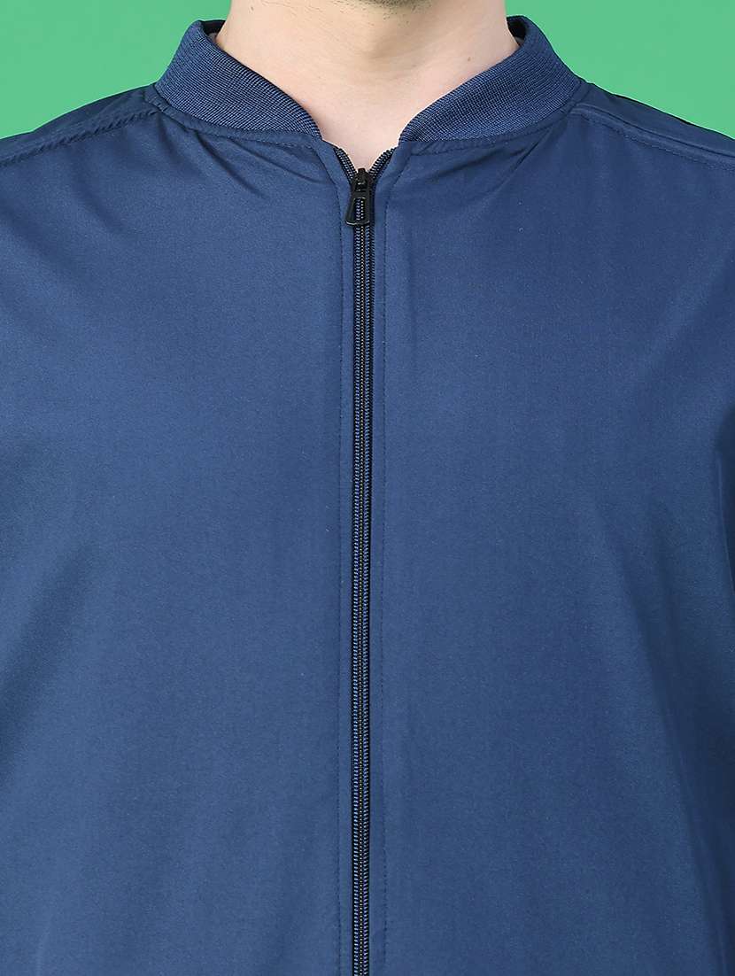 Men Solid Long Sleeve Lightweight Bomber Jacket - 22574874 -  Standard Image - 1
