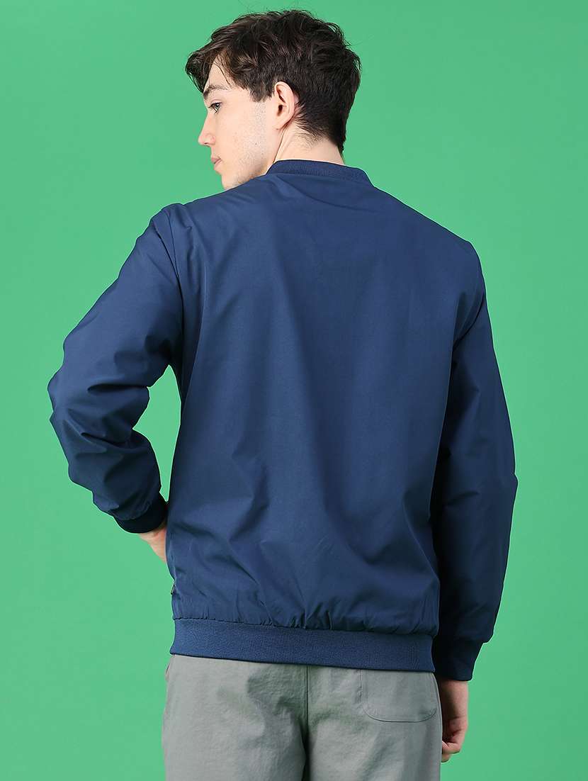 Men Solid Long Sleeve Lightweight Bomber Jacket - 22574874 -  Standard Image - 4