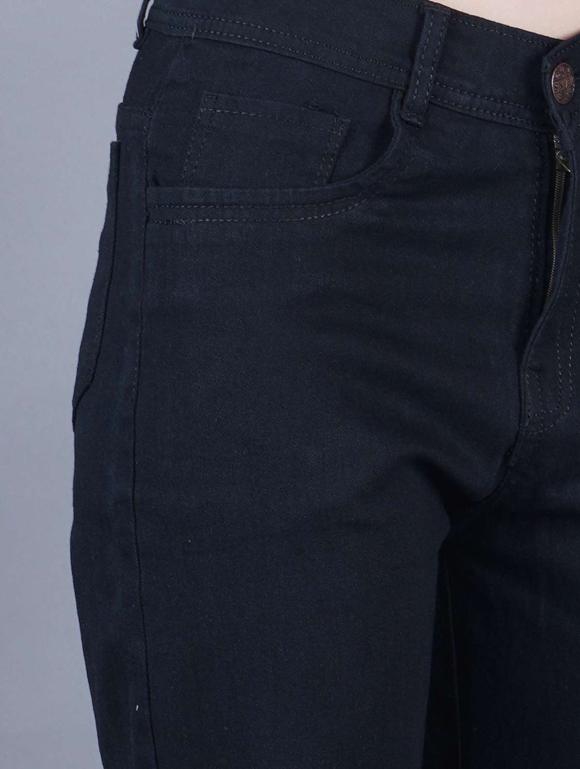 women slashed knee mid rise straight jeans - 22575197 -  Standard Image - 1