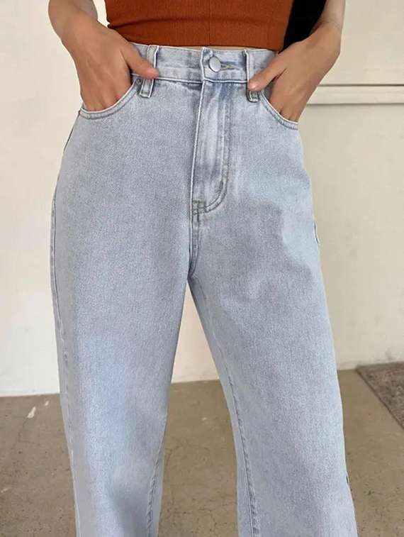 Women Washed Mid Rise Wide Leg Jeans - 22575227 -  Standard Image - 1