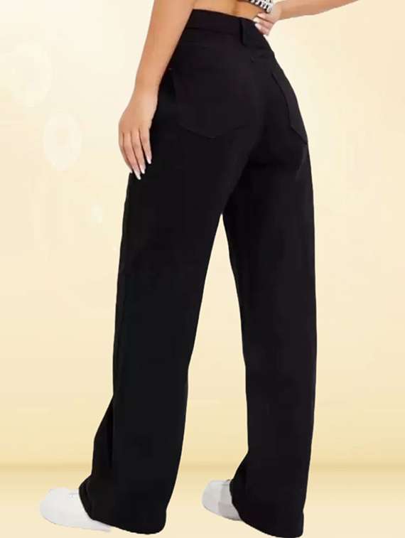 women solid mid rise relaxed fit jeans - 22575231 -  Standard Image - 1
