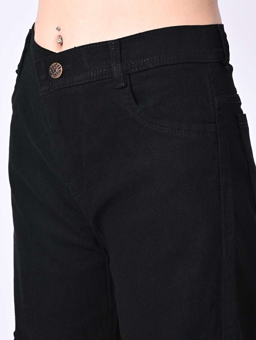 women solid mid rise straight jeans - 22575256 -  Standard Image - 1