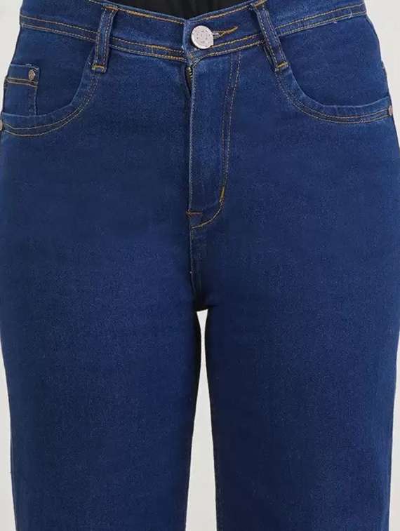 women solid mid rise straight jeans - 22575349 -  Standard Image - 1