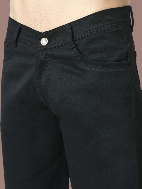 men solid mid rise straight jeans - 22575505 -  Standard Image - 1