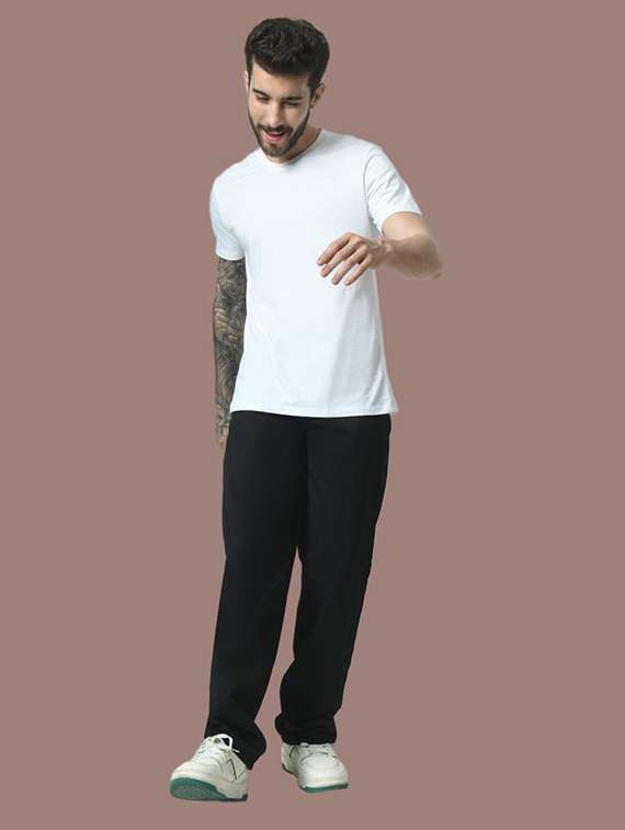 men solid mid rise straight jeans - 22575505 -  Standard Image - 4