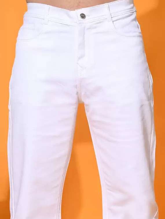 Men Solid Mid Rise Straight Jeans - 22575604 -  Standard Image - 1