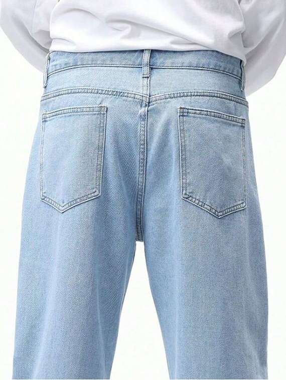men washed mid rise relaxed fit jeans - 22575809 -  Standard Image - 4