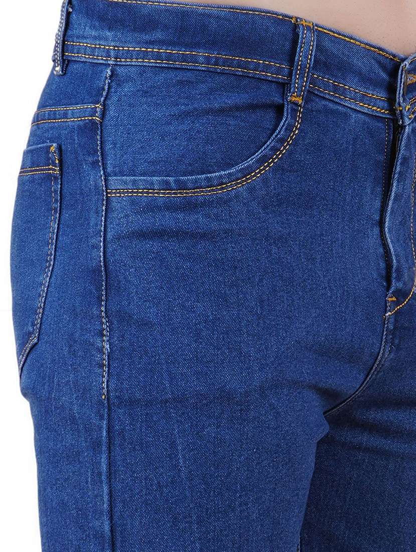 Men Solid Mid Rise Straight Jeans - 22575965 -  Standard Image - 1