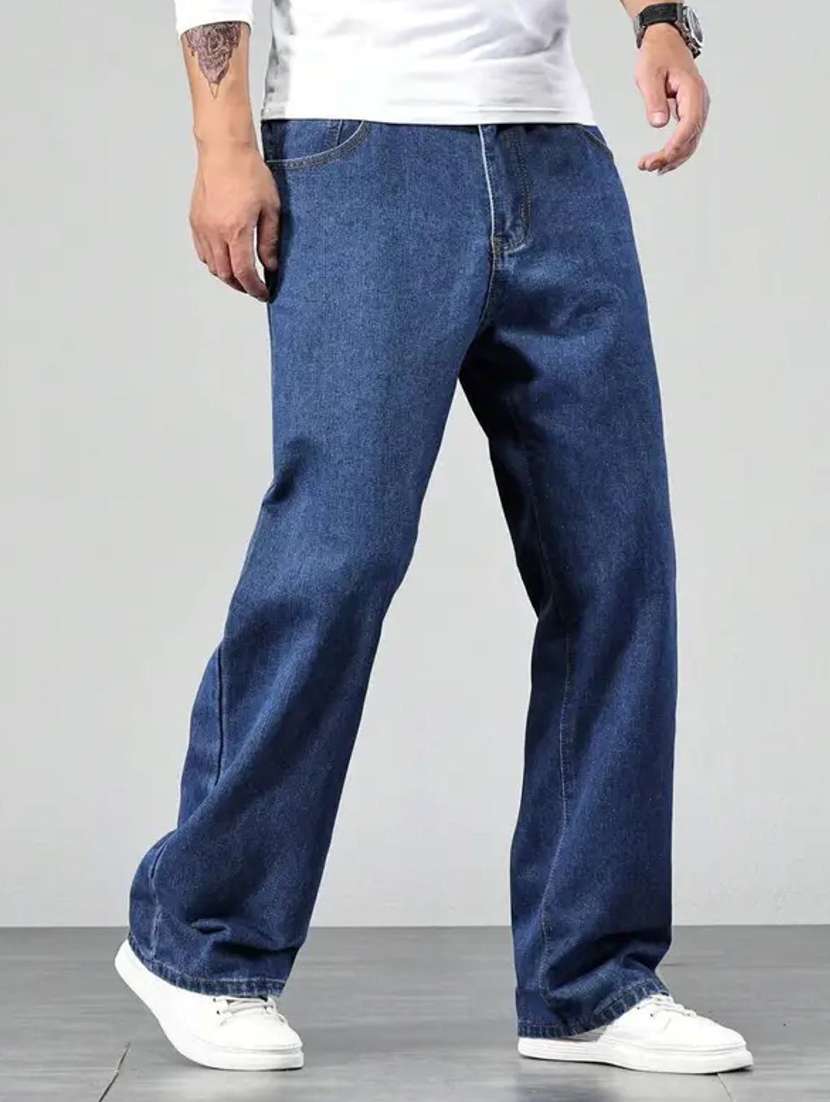 men solid mid rise straight jeans - 22575989 -  Standard Image - 1
