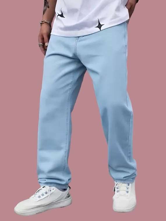 men solid mid rise straight jeans - 22576031 -  Standard Image - 1