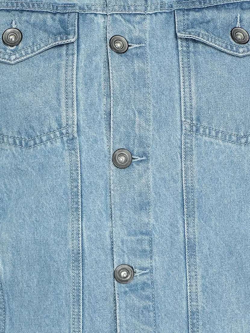 Men Solid Long Sleeves Regular Fit Denim Jacket - 22576093 -  Standard Image - 1