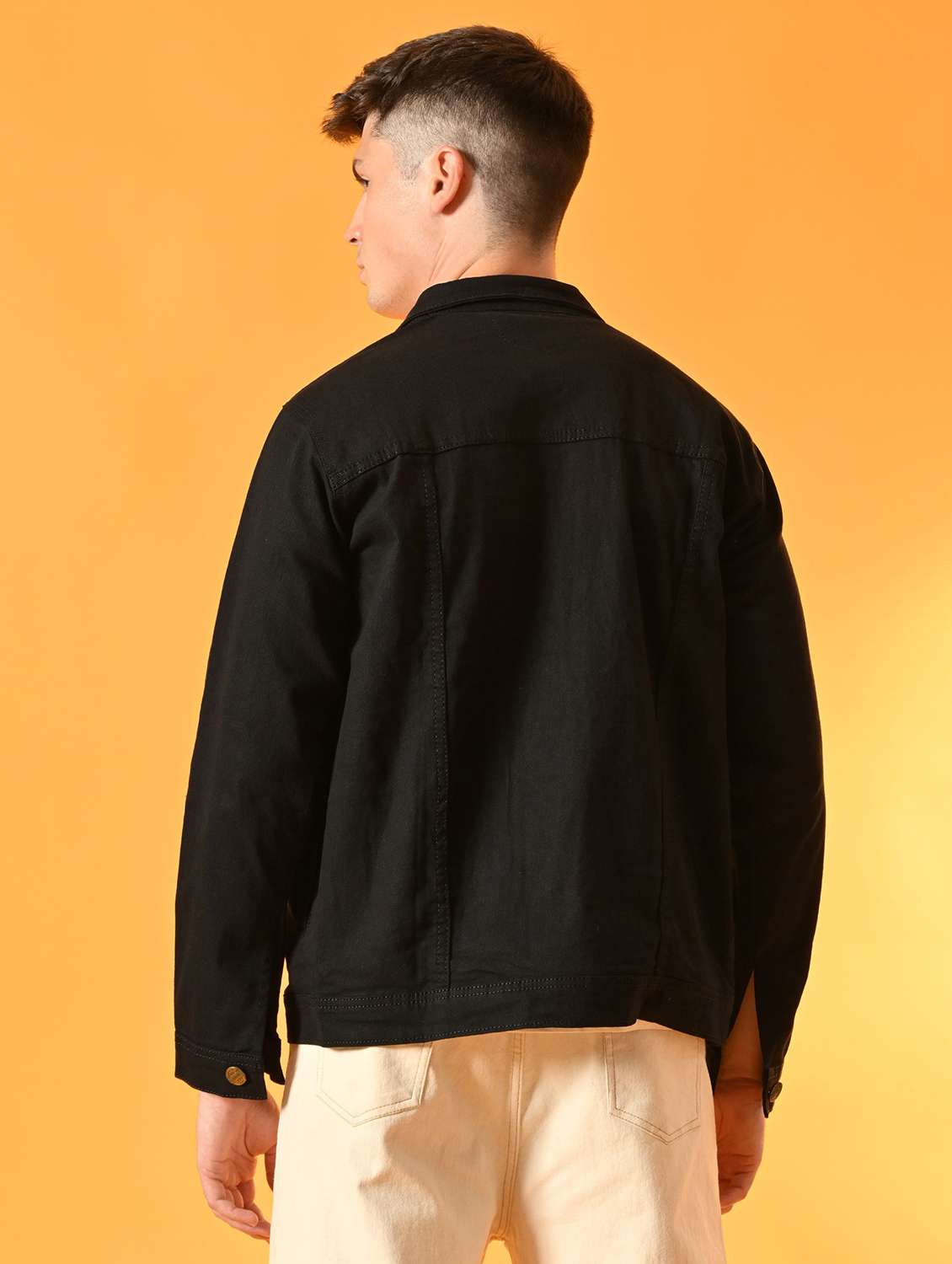 men solid long sleeves denim jacket - 22576113 -  Standard Image - 1