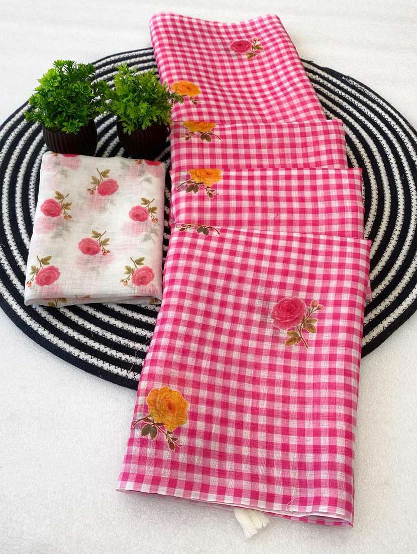 women printed casual wear saree with blouse - 22576621 -  Standard Image - 1