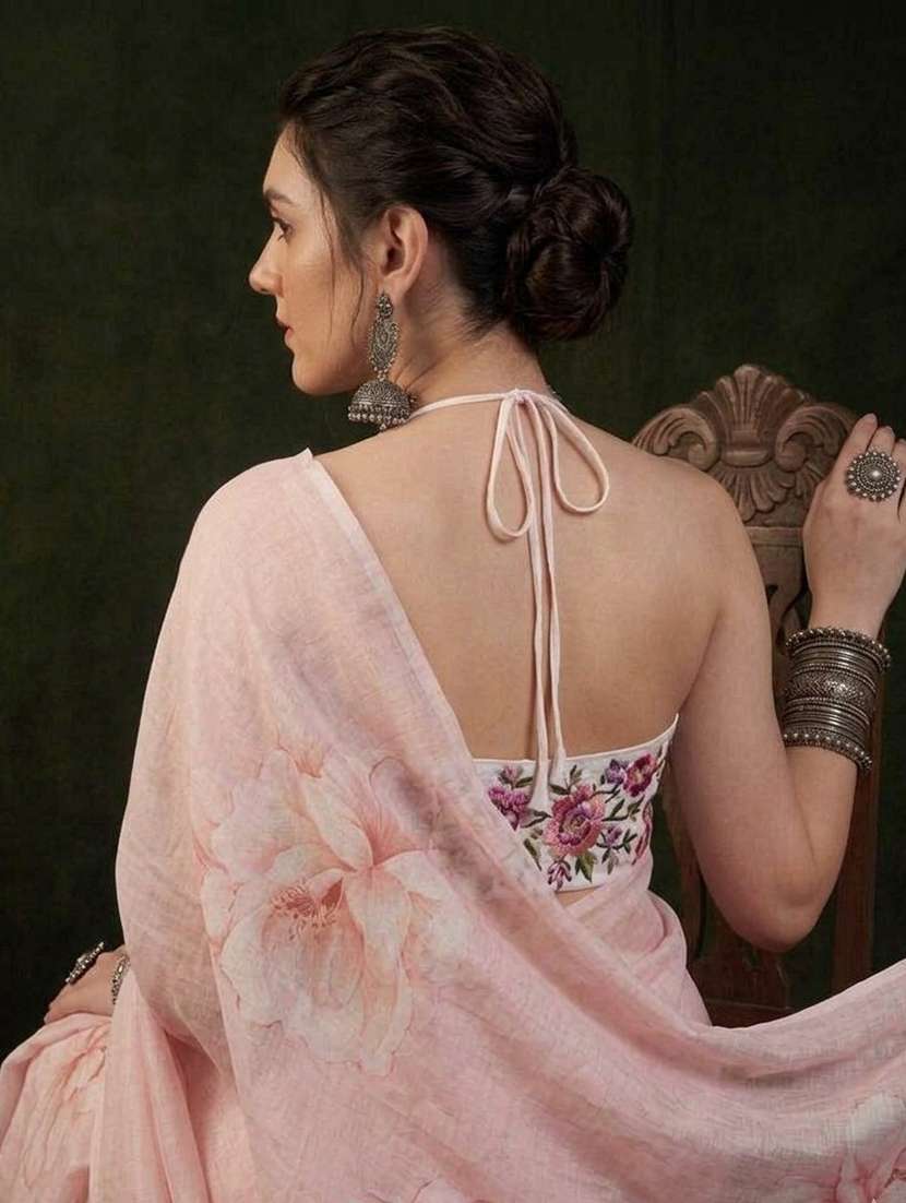 women printed casual wear saree with blouse - 22576718 -  Standard Image - 4