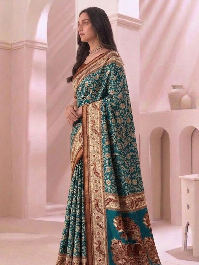 women printed casual wear saree with blouse - 22576800 -  Standard Image - 1